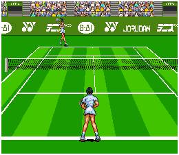 Pantallazo del juego online Date Kimiko no Virtual Tennis (SNES)