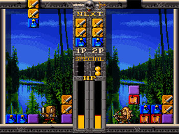 Pantallazo del juego online Dossun Ganseki Battle (SNES)