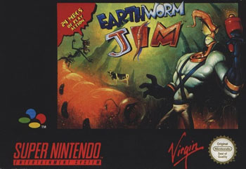 Carátula del juego Earthworm Jim (Snes)