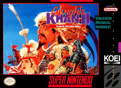 Carátula del juego Genghis Khan II - Clan of the Gray Wolf (Snes)