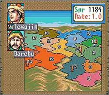 Pantallazo del juego online Genghis Khan II - Clan of the Gray Wolf (Snes)