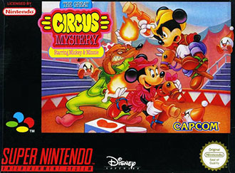 Carátula del juego The Great Circus Mystery starring Mickey and Minnie (SNES)