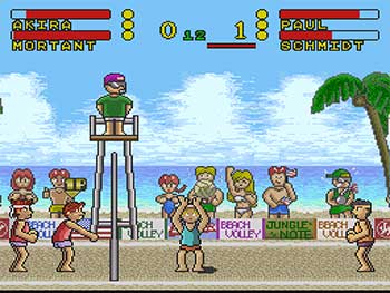 Pantallazo del juego online Inazuma Serve Da! Super Beach Volley (SNES)