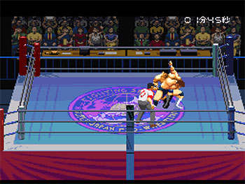 Pantallazo del juego online Jikkyou Power Pro Wrestling Max Voltage (SNES)
