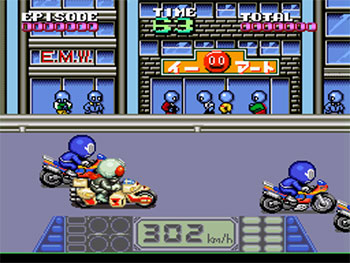 Pantallazo del juego online Kamen Rider SD Shutsugeki!! Rider Machine (SNES)