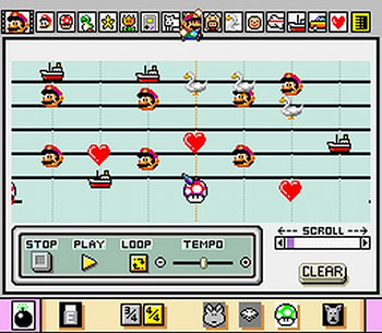 Pantallazo del juego online Mario Paint (SNES)