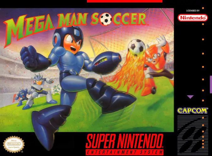 Portada de la descarga de Mega Man Soccer