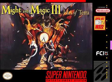 Carátula del juego Might and Magic III - Isles of Terra (Snes)