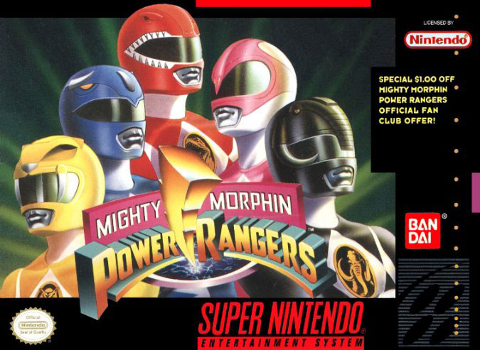 Carátula del juego Mighty Morphin Power Rangers (Snes)