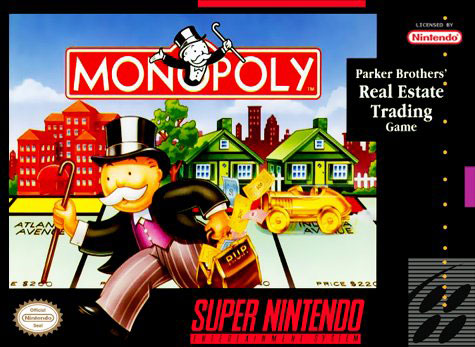 Carátula del juego Monopoly (Snes)