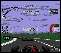 Pantallazo del juego online Newman Haas IndyCar - Featuring Nigel Mansell (Snes)