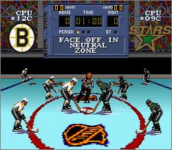 Pantallazo del juego online NHL Stanley Cup (Snes)