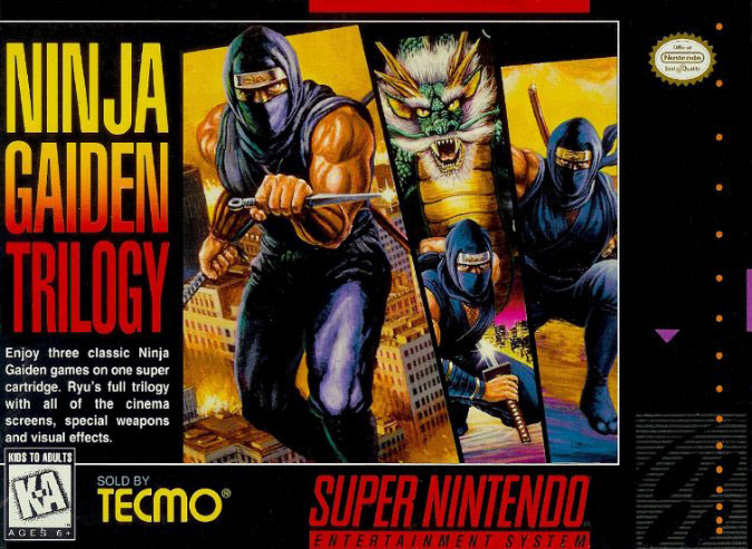 Carátula del juego Ninja Gaiden Trilogy (Snes)