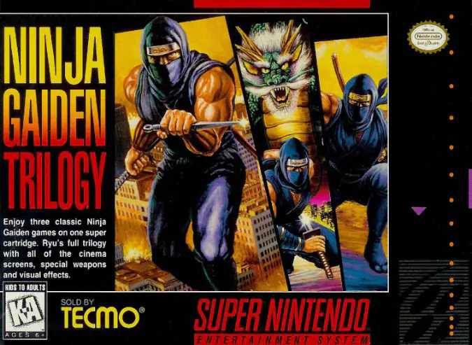 Portada de la descarga de Ninja Gaiden Trilogy