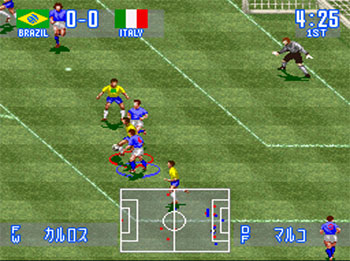 Pantallazo del juego online Jikkyou World Soccer Perfect Eleven (SNES)