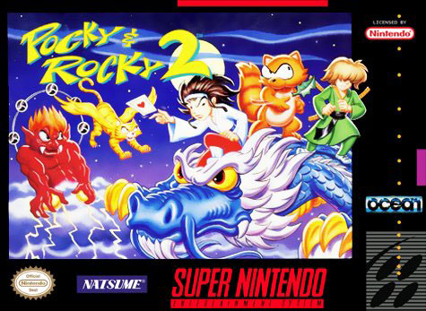 Carátula del juego Pocky & Rocky 2 (Snes)