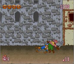 Pantallazo del juego online Power Piggs of the Dark Age (Snes)