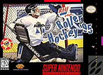 Juego online RHI Roller Hockey '95 (SNES)