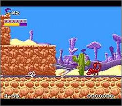 Pantallazo del juego online Road Runner's Death Valley Rally (Snes)