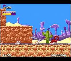 Pantallazo del juego online Road Runner's Death Valley Rally (Snes)