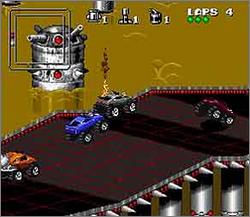 Pantallazo del juego online Rock 'n Roll Racing (Snes)