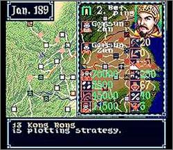 Pantallazo del juego online Romance of the Three Kingdoms III Dragon of Destiny (Snes)