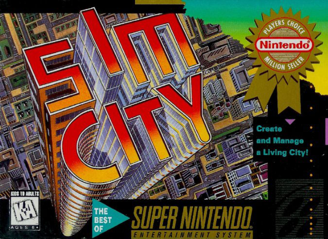 Carátula del juego SimCity (Snes)