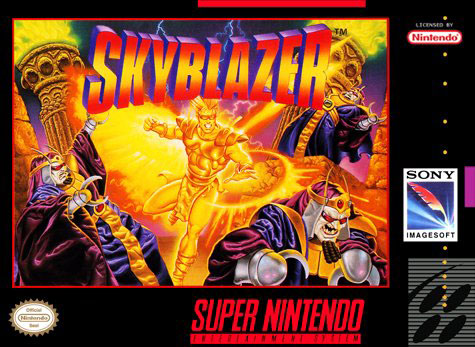 Carátula del juego Skyblazer (Snes)