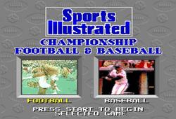 Pantallazo del juego online Sports Illustrated Championship Football & Baseball (Snes)