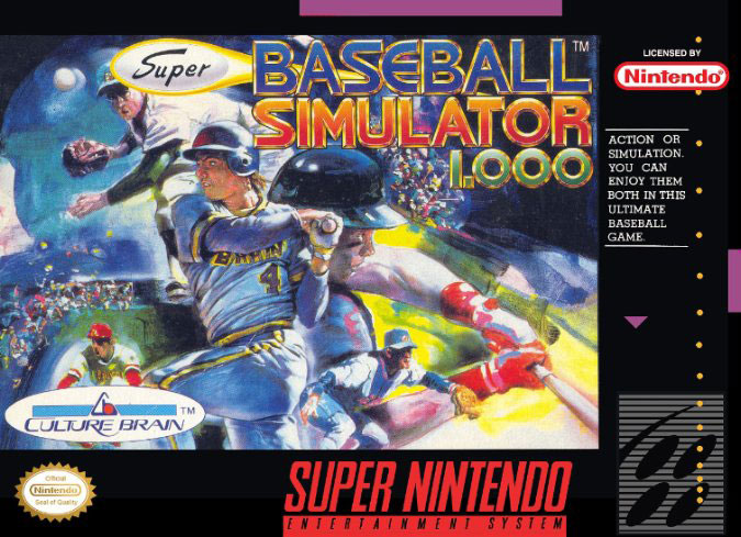 Carátula del juego Super Baseball Simulator 1000 (Snes)