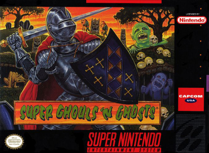 Carátula del juego Super Ghouls 'N Ghosts (Snes)