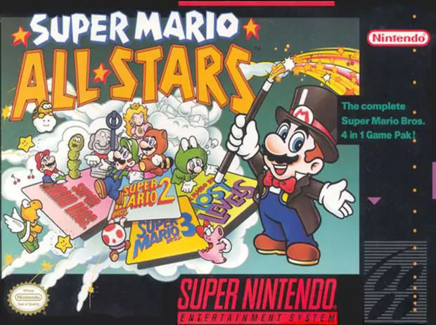 Portada de la descarga de Super Mario all Stars