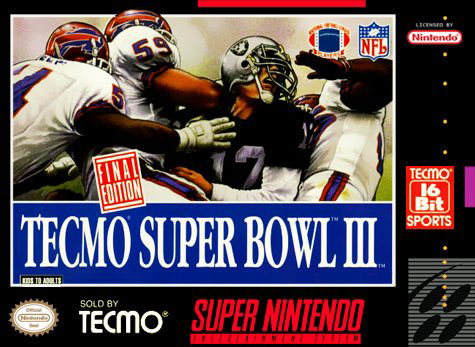 Carátula del juego Tecmo Super Bowl III Final Edition (Snes)