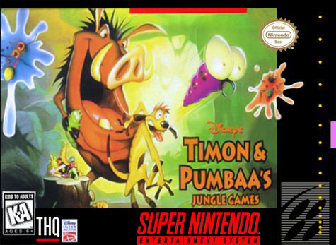 Carátula del juego Disney's Timon & Pumbaa's Jungle Games (Snes)