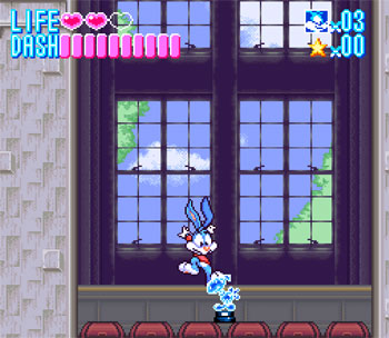 Pantallazo del juego online Tiny Toon Adventures - Buster Busts Loose (Castellano) (Snes)