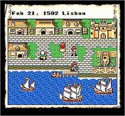 Pantallazo del juego online Uncharted Waters (Snes)