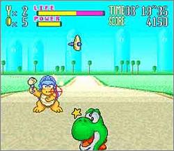 Pantallazo del juego online Yoshi's Safari (Snes)