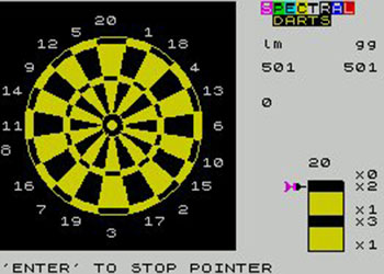 Pantallazo del juego online One Hundred and Eighty! (Spectrum)