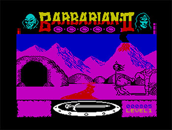 Pantallazo del juego online Barbarian 2 The Dungeon of Drax (Spectrum)