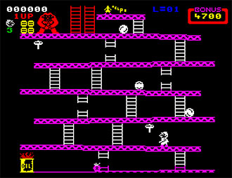 Pantallazo del juego online Donkey Kong (Spectrum)