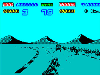 Pantallazo del juego online Enduro Racer (Spectrum)