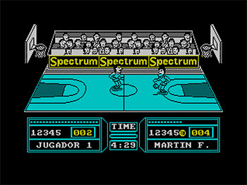 Pantallazo del juego online Fernando Martin Basket Master (Spectrum)