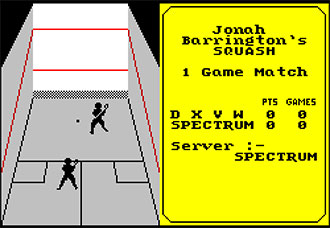 Pantallazo del juego online Jonah Barrington's Squash (Spectrum)
