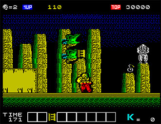 Pantallazo del juego online Karnov (Spectrum)