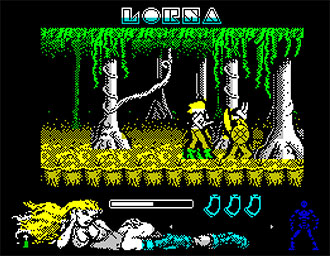 Pantallazo del juego online Lorna (Spectrum)