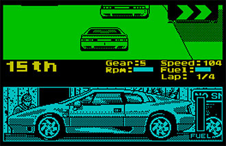 Pantallazo del juego online Lotus Esprit Turbo Challenge (Spectrum)