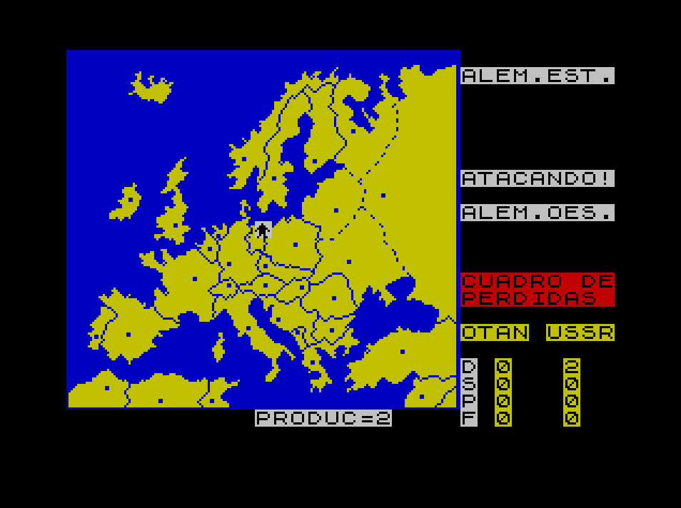 Pantallazo del juego online OTAN Alerta! (Spectrum)