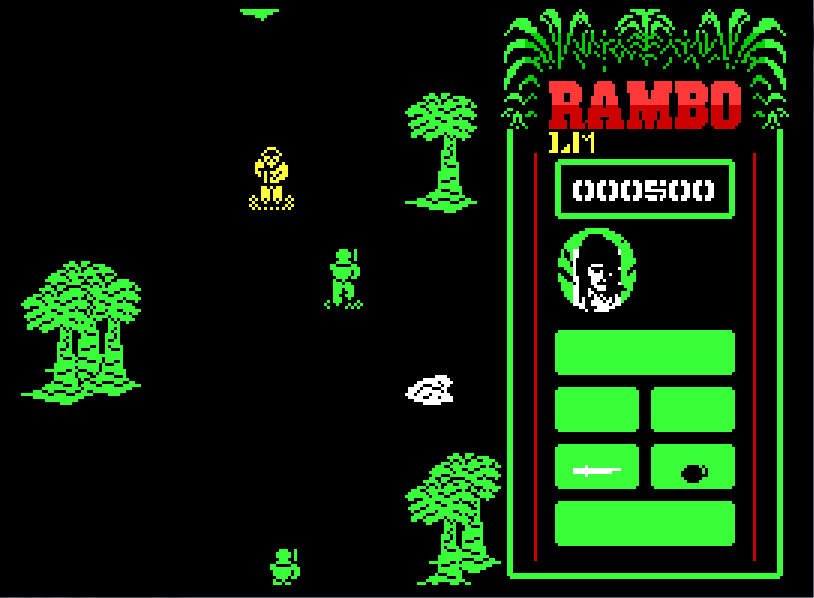 Pantallazo del juego online Rambo First Blood Part II (Spectrum)
