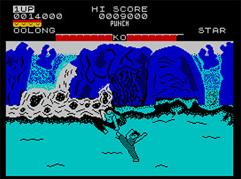 Pantallazo del juego online Yie Ar Kung Fu (Spectrum)