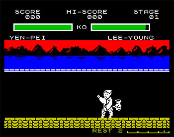 Pantallazo del juego online Yie Ar Kung Fu 2 (Spectrum)